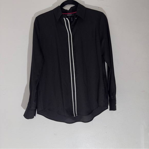 Dkny Other - DKNY Black Long Sleeve Blouse XS – Button Down Office Work Shirt Career Top‎
